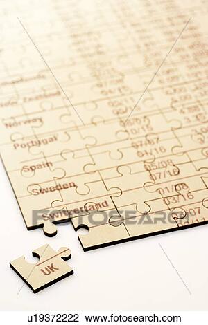 Jigsaw puzzle with names of countries, close-up View Large Photo Image Stock Image - Jigsaw puzzle with names of countries, close-up. Fotosearch