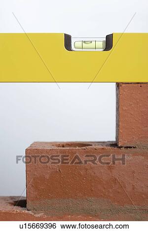 Stock Photograph - Level on Bricks. Fotosearch