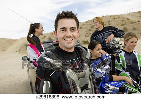 Motocross racers in desert View Large Photo Image Stock Photograph - Motocross racers in desert. Fotosearch