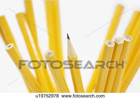 Pencils in holder, close up of pencils View Large Photo Image Stock Photo - Pencils in holder, close up of pencils. Fotosearch