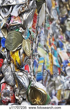 Stock Photography - Pile of tin cans, full frame. Fotosearch