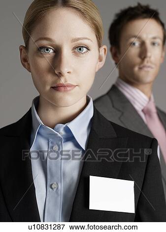 Portrait of business man and business woman View Large Photo Image Stock Photo - Portrait of business man and business woman. Fotosearch
