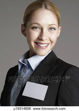 Portrait of cheerful young business woman View Large Photo Image Stock Photograph - Portrait of cheerful young business woman. Fotosearch
