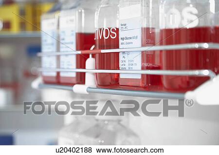 Red chemicals in laboratory View Large Photo Image Stock Photo - Red chemicals in laboratory. Fotosearch