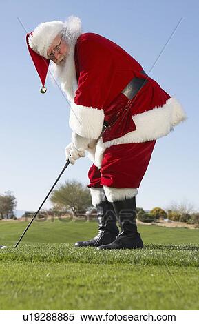 Santa Claus Playing Golf Santa Claus Playing Golf