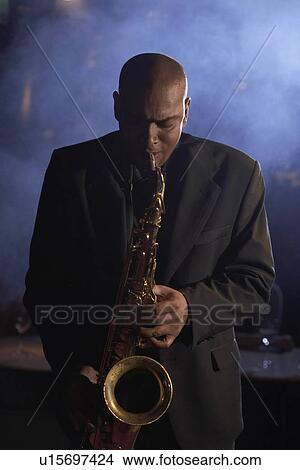 Picture - Saxophonist Playing Jazz. Fotosearch