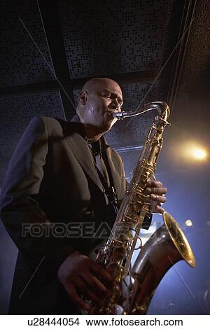 Saxophonist Playing Jazz View Large Photo Image Picture - Saxophonist Playing Jazz. Fotosearch