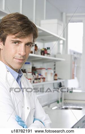 Scientist in laboratory, portrait View Large Photo Image Stock Image - Scientist in laboratory, portrait. Fotosearch