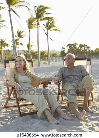 Senior Couple on Beach View Large Photo Image Picture - Senior Couple on Beach. Fotosearch
