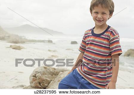 Smiling Boy on Beach View Large Photo Image Stock Photography - Smiling Boy on Beach. Fotosearch