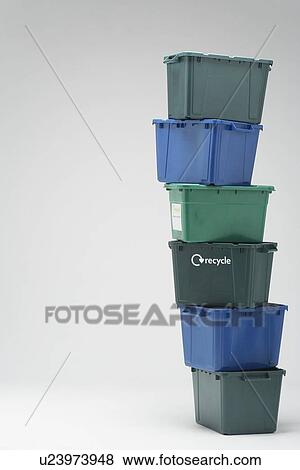 Stack of Empty Recycling Boxes View Large Photo Image Stock Photo - Stack of Empty Recycling Boxes. Fotosearch