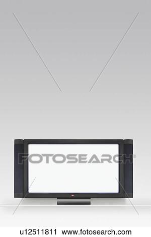 Studio shot of wide screen plasma TV with empty white screen View Large Photo Image Stock Image - Studio shot of wide screen plasma TV with empty white screen. Fotosearch