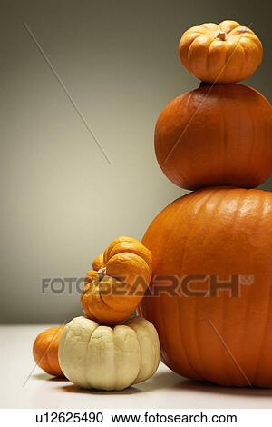 Stock Image - Variety of Pumpkins. Fotosearch