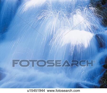 Picture - Waterfall, low angle view. Fotosearch