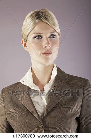 Stock Image - Young businesswoman, portrait. Fotosearch