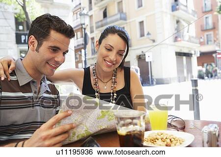 Young Couple Reading City Map View Large Photo Image Stock Photograph - Young Couple Reading City Map. Fotosearch