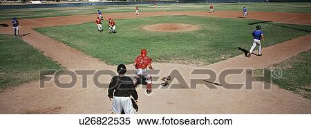 Baseball players on playing field View Large Photo Image Stock Photography - Baseball players on playing field. Fotosearch