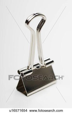 Picture - Binder clip on white background. Fotosearch