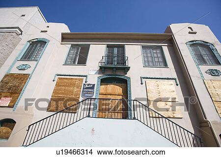 Picture - Boarded Up Apartment Building. Fotosearch