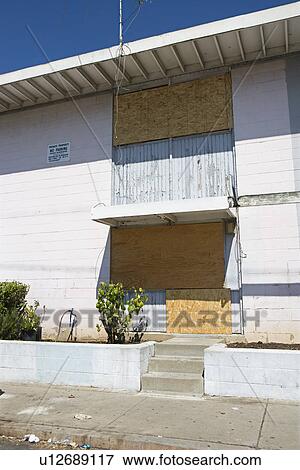 Boarded Up Apartments View Large Photo Image Stock Photo - Boarded Up Apartments. Fotosearch