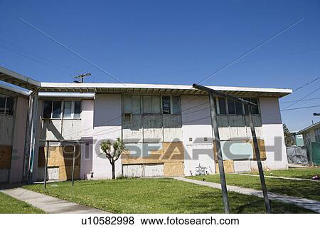 Stock Photo - Boarded Up Building. Fotosearch