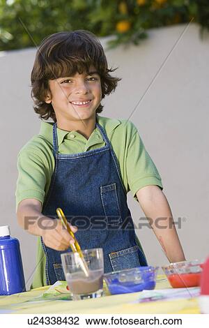 Boy Painting View Large Photo Image Stock Image - Boy Painting. Fotosearch