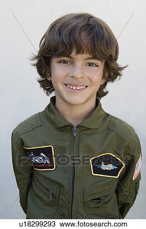 Boy Wearing Pilots Jacket View Large Photo Image Stock Image - Boy Wearing Pilots Jacket. Fotosearch