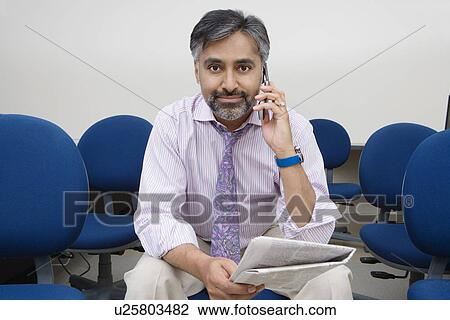 Businessman Using Cell Phone View Large Photo Image Stock Image - Businessman Using Cell Phone. Fotosearch