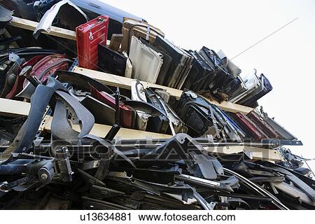 Stock Image - Car parts in Junkyard. Fotosearch