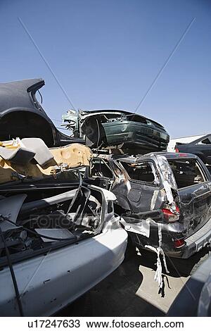 Cars in junkyard View Large Photo Image Stock Image - Cars in junkyard. Fotosearch