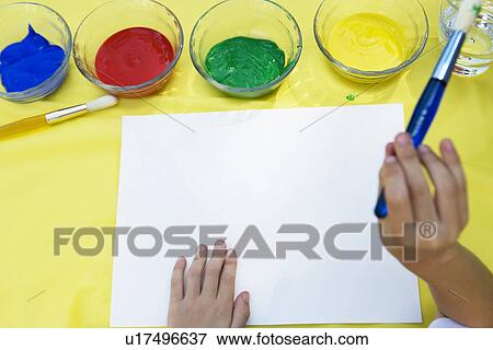 Child Painting View Large Photo Image Stock Photo - Child Painting. Fotosearch