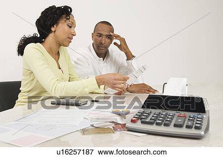 Couple Doing Personal Finances View Large Photo Image Stock Photo - Couple Doing Personal Finances. Fotosearch
