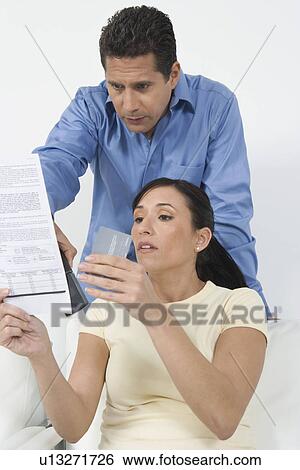 Couple Holding Credit Cards View Large Photo Image Stock Photograph - Couple Holding Credit Cards. Fotosearch