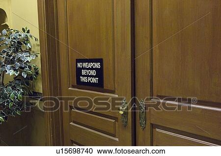 Stock Image - Court room door. Fotosearch