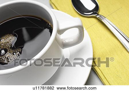 Stock Image - Cup of coffee, close-up. Fotosearch