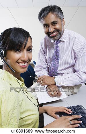 Stock Photo - Customer Service Representatives. Fotosearch