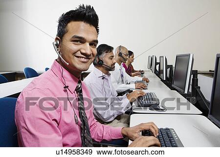 Customer Service Reps in Call Center View Large Photo Image Stock Photo - Customer Service Reps in Call Center. Fotosearch