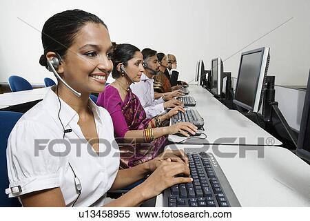 Customer Service Reps in Call Center View Large Photo Image Stock Photography - Customer Service Reps in Call Center. Fotosearch