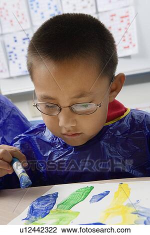 Elementary Student Painting View Large Photo Image Stock Image - Elementary Student Painting. Fotosearch
