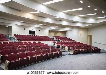 Empty lecture hall View Large Photo Image Stock Photo - Empty lecture hall. Fotosearch