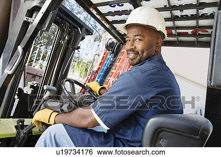 Stock Photograph - Forklift Driver. Fotosearch