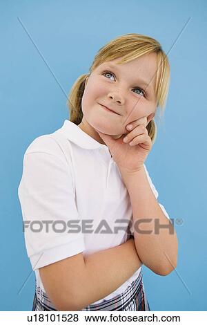 Stock Photo - Girl Thinking. Fotosearch