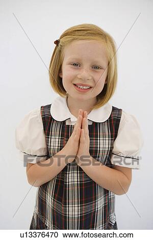 Stock Image - Girl Wearing School Uniform. Fotosearch