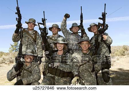 Group portrait of soldiers on field View Large Photo Image Stock Photograph - Group portrait of soldiers on field. Fotosearch