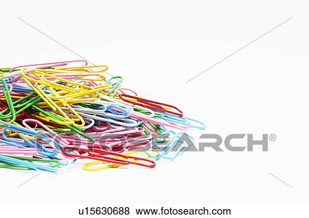 Heap of multi colored paper clips View Large Photo Image Stock Photo - Heap of multi colored paper clips. Fotosearch