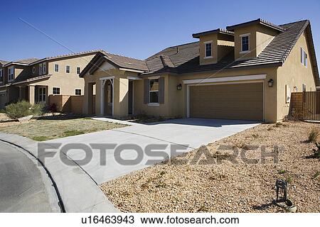 Stock Image - House in New Development. Fotosearch