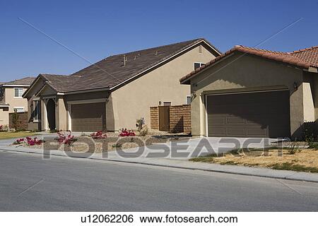 Stock Photograph - Houses in New Development. Fotosearch