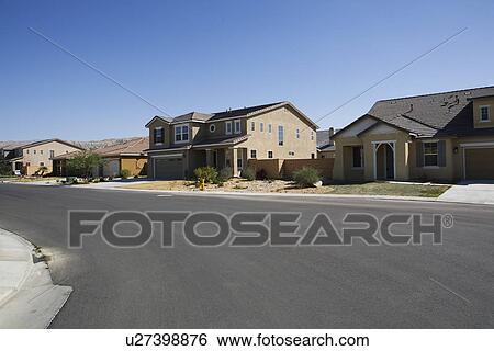 Houses in New Development View Large Photo Image Stock Photograph - Houses in New Development. Fotosearch