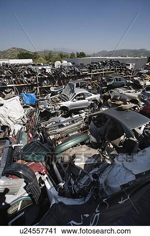 Junkyard View Large Photo Image Stock Image - Junkyard. Fotosearch