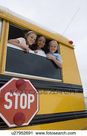 Kids on a Bus View Large Photo Image Stock Image - Kids on a Bus. Fotosearch